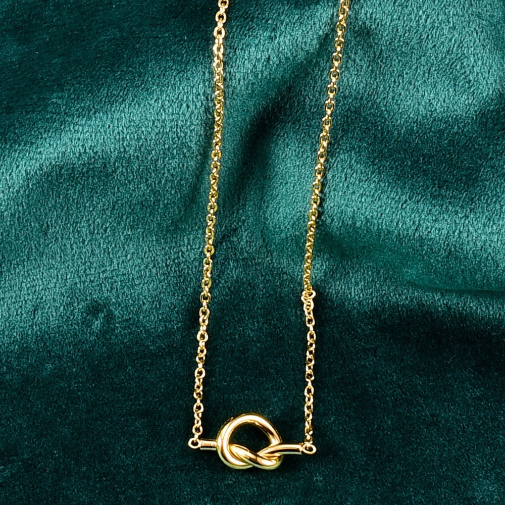 18k gold stamped vermeil titanium steel neckl… - Picture 3 of 6